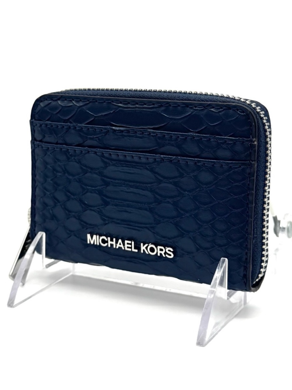 Michael Kors Medium ZA Card Case Wallet Navy Blue